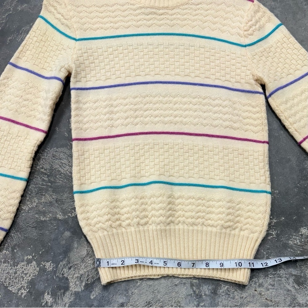 Slalom Fine Wool Textured Stripe Sweater - Picture 7 of 8